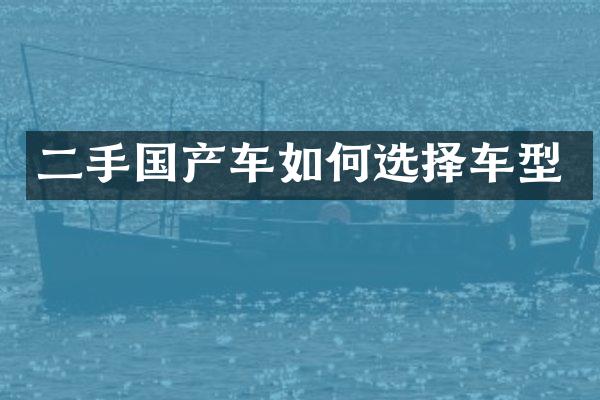二手国产车如何选择车型