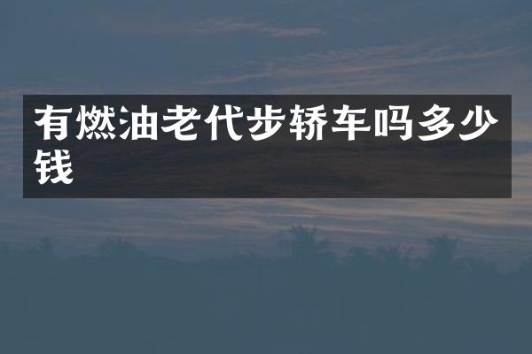 有燃油老代步轿车吗多少钱