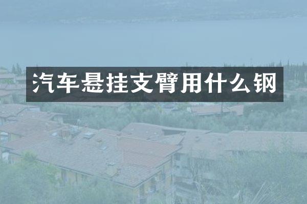 汽车悬挂支臂用什么钢