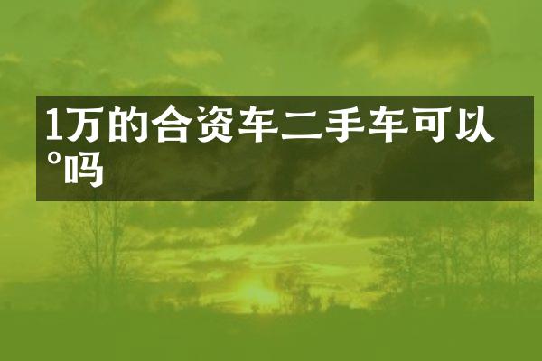 1万的合资车二手车可以买吗
