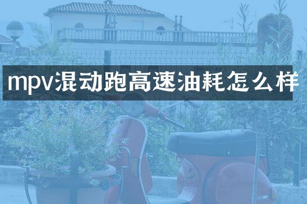 mpv混动跑高速油耗怎么样