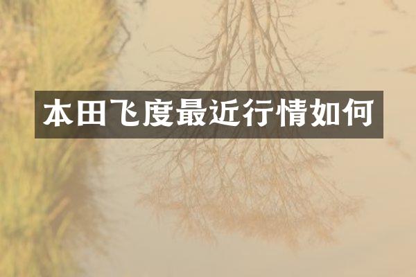 本田飞度最近行情如何