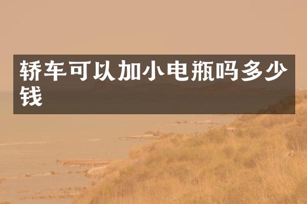 轿车可以加小电瓶吗多少钱