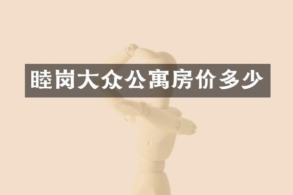 睦岗大众公寓房价多少