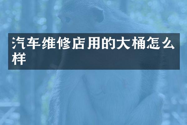 汽车维修店用的大桶怎么样