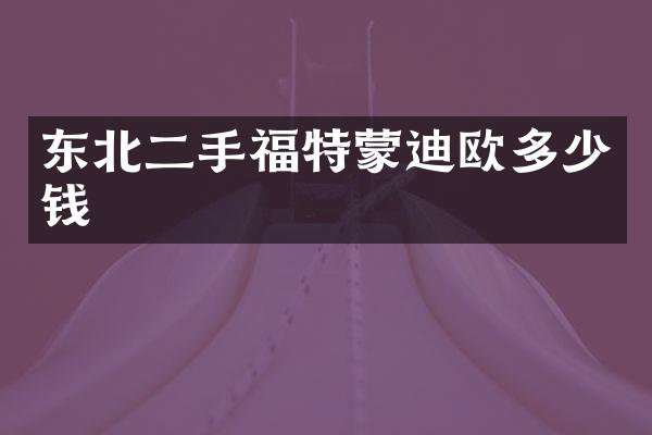 东北二手福特蒙迪欧多少钱