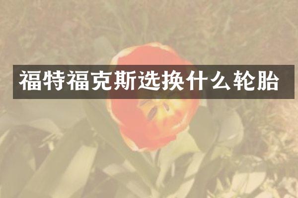 福特福克斯选换什么轮胎