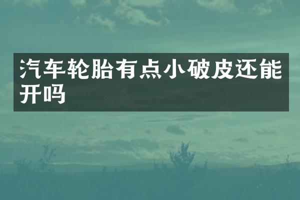 汽车轮胎有点小破皮还能开吗