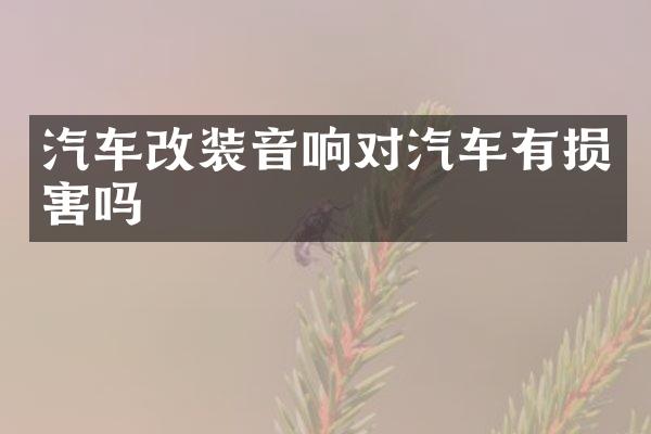 汽车改装音响对汽车有损害吗