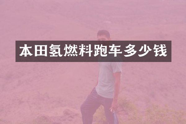 本田氢燃料跑车多少钱