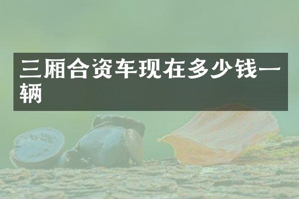 三厢合资车现在多少钱一辆