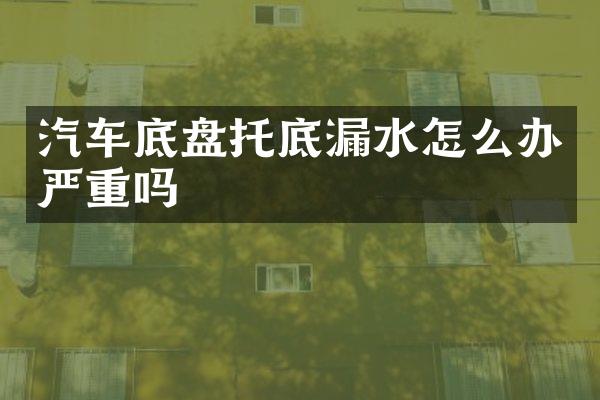 汽车底盘托底漏水怎么办严重吗