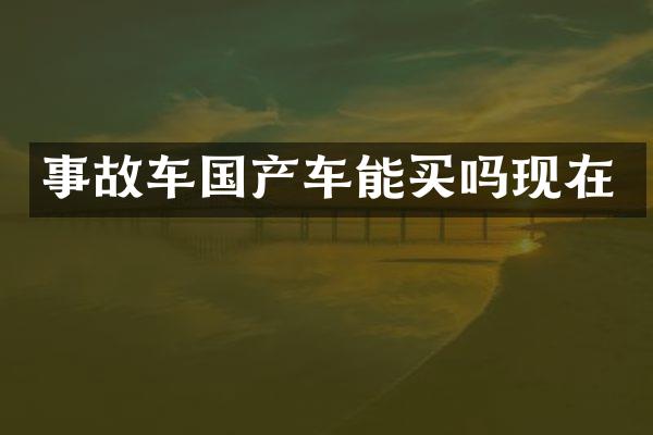 事故车国产车能买吗现在