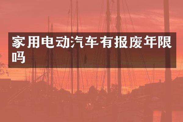 家用电动汽车有报废年限吗