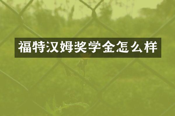 福特汉姆奖学金怎么样