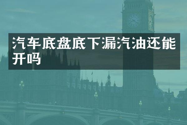汽车底盘底下漏汽油还能开吗