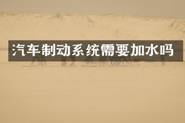 汽车制动系统需要加水吗