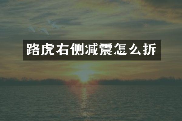 路虎右侧减震怎么拆