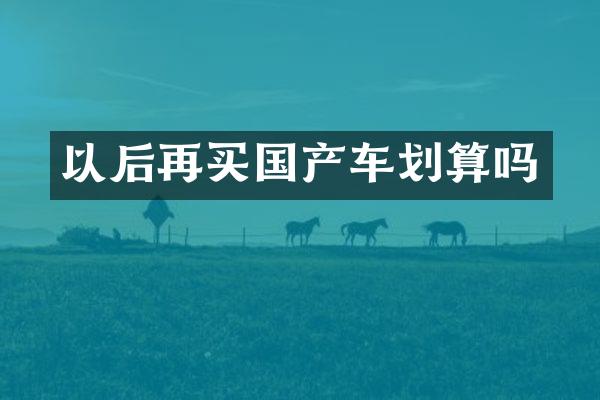 以后再买国产车划算吗