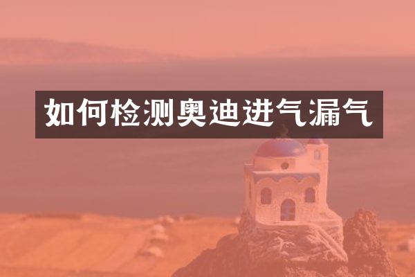 如何检测奥迪进气漏气