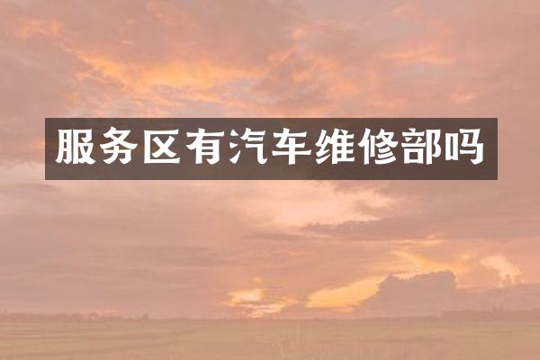 服务区有汽车维修部吗