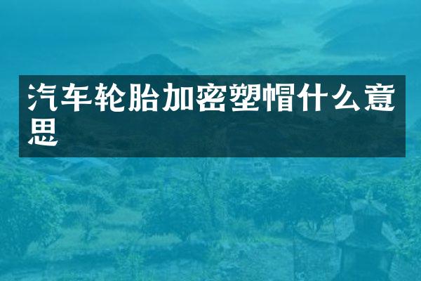 汽车轮胎加密塑帽什么意思