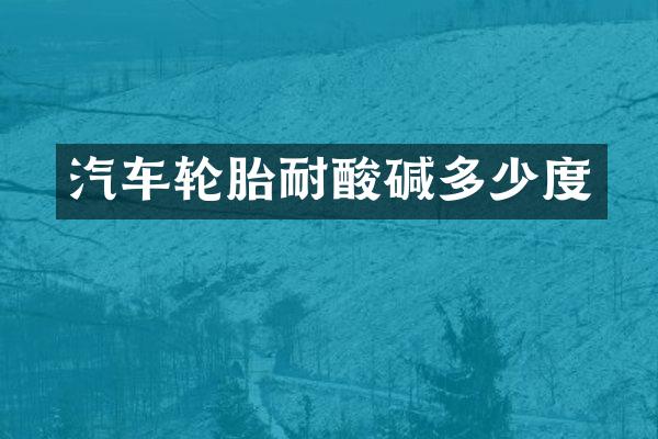 汽车轮胎耐酸碱多少度