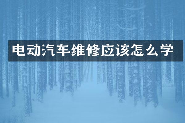 电动汽车维修应该怎么学