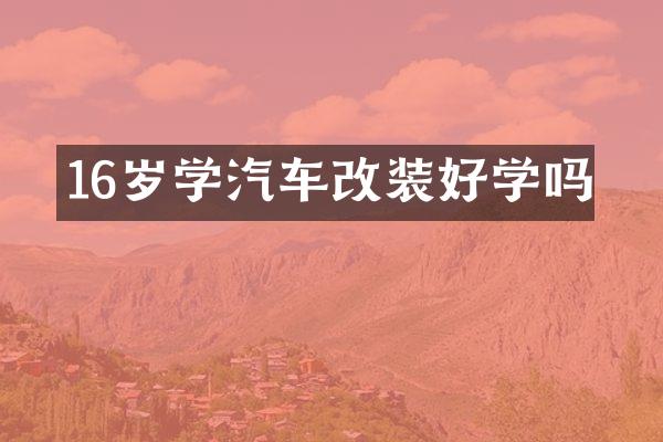 16岁学汽车改装好学吗