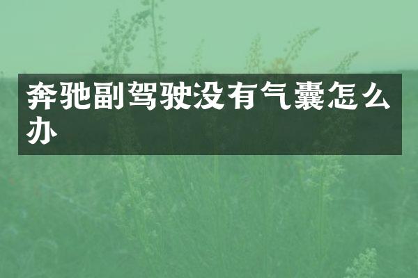 奔驰副驾驶没有气囊怎么办
