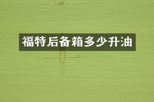 福特后备箱多少升油