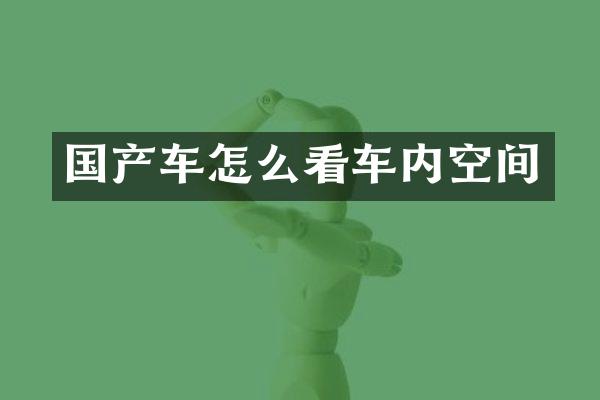 国产车怎么看车内空间