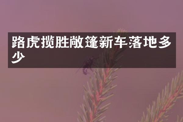 路虎揽胜敞篷新车落地多少