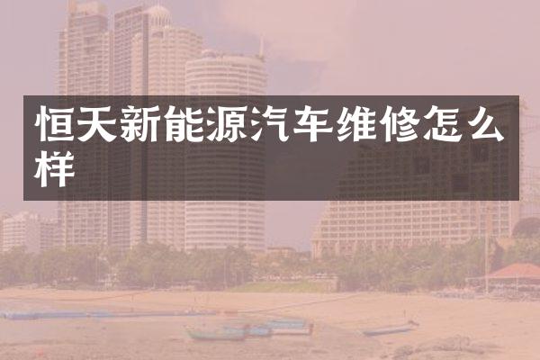 恒天新能源汽车维修怎么样