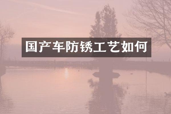 国产车防锈工艺如何
