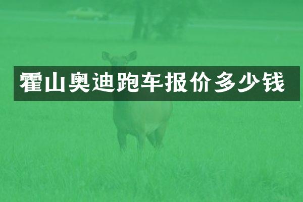 霍山奥迪跑车报价多少钱