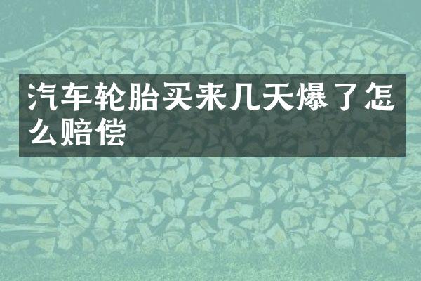 汽车轮胎买来几天爆了怎么赔偿