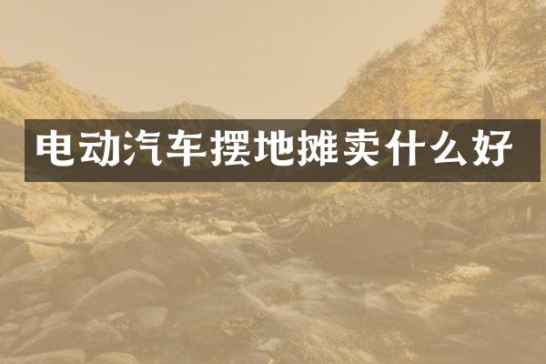 电动汽车摆地摊卖什么好