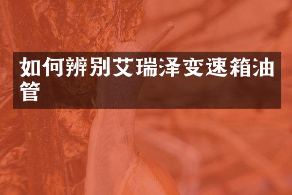 如何辨别艾瑞泽变速箱油管