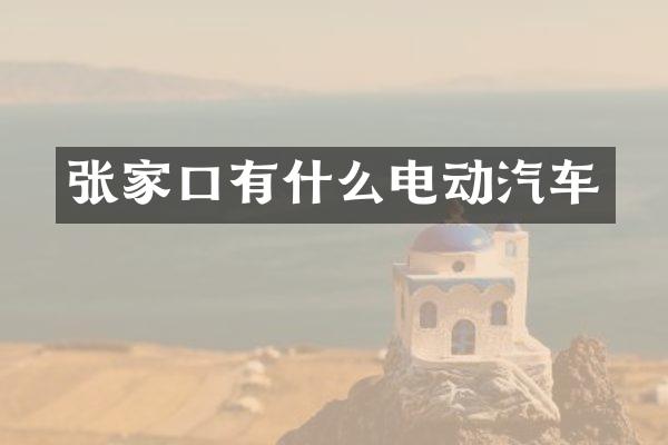 张家口有什么电动汽车