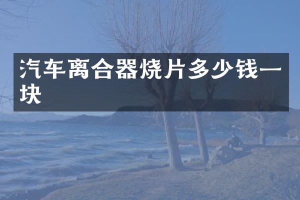 汽车离合器烧片多少钱一块