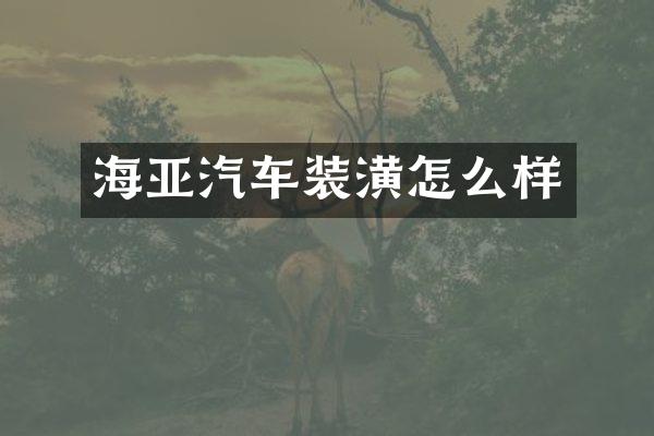 海亚汽车装潢怎么样