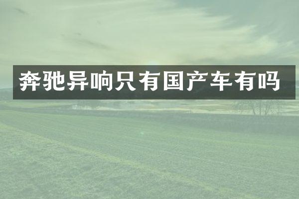 奔驰异响只有国产车有吗