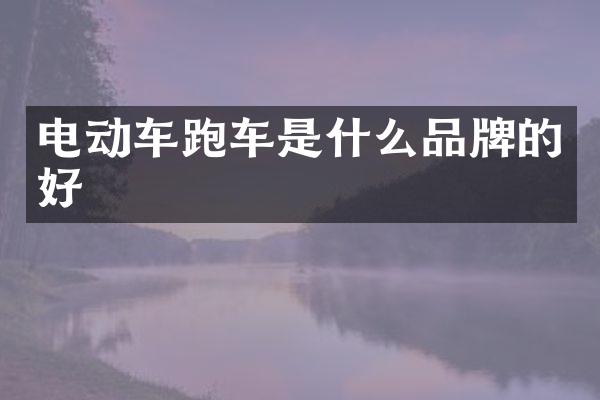 电动车跑车是什么品牌的好