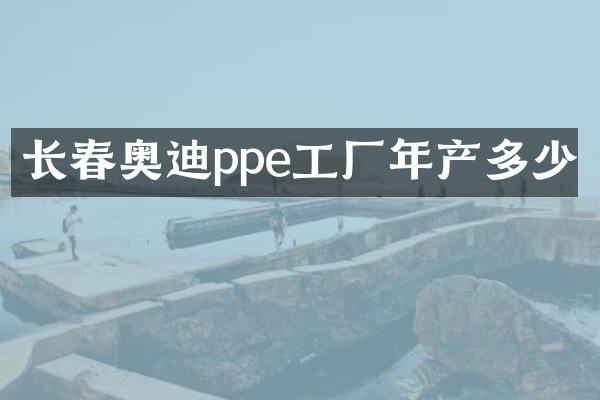 长春奥迪ppe工厂年产多少