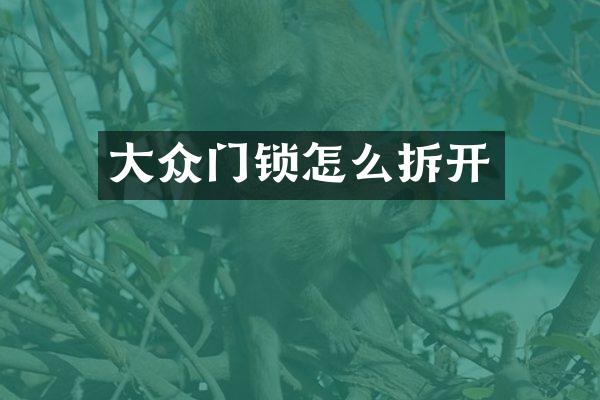 大众门锁怎么拆开