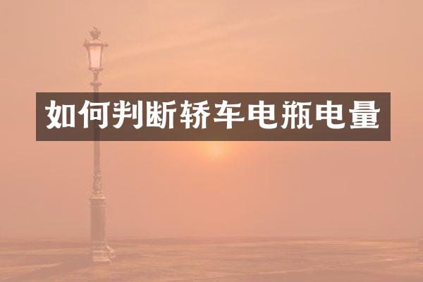 如何判断轿车电瓶电量