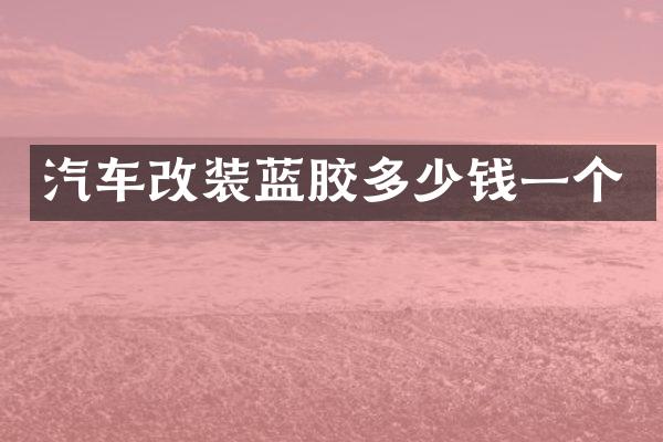 汽车改装蓝胶多少钱一个
