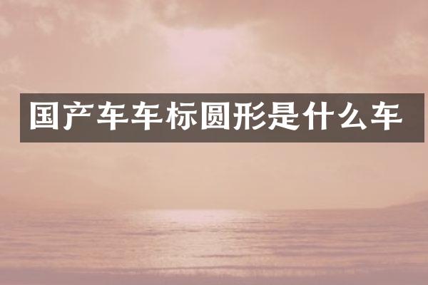 国产车车标圆形是什么车