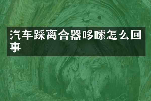 汽车踩离合器哆嗦怎么回事